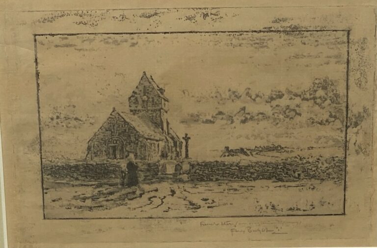 Félix BUHOT (1847-1898) - Eglise Bretonne, 1887 - Eau-forte sur vélin, épreuve…