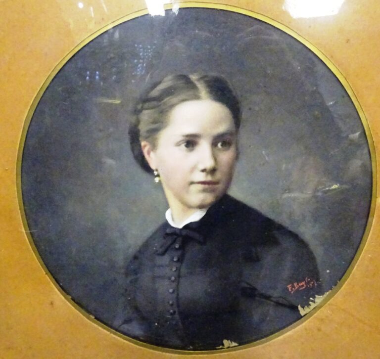 Ferdinand BUYLE (Belgique 1872-1950). - Portrait d'une jeune femme - Huile sur…
