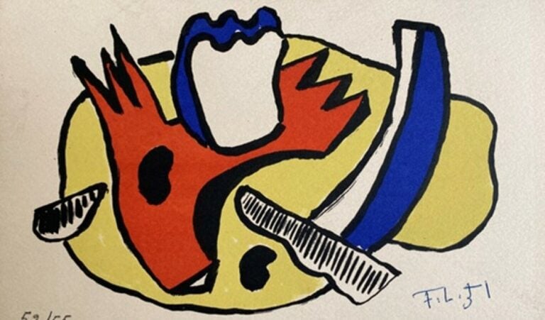 Fernand LÉGER (1881-1955) - Nature morte, 1951 ( Saphire 109) - Lithographie en…