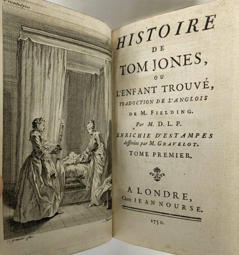 Fielding - Histoire de Tom Jones - Londres, chez Jean Nourse, 1750. - 4 tomes e…