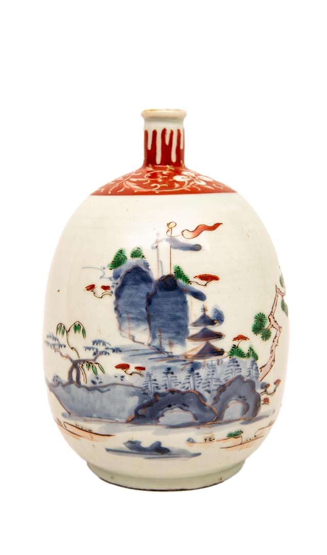 FLASQUE A SAKE EN PORCELAINE, TOKKURI - Japon, Période Edo à Meiji, Probablemen…