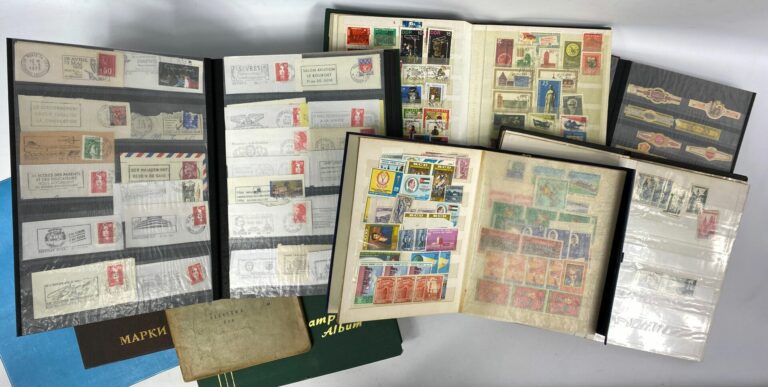 Fort lot d'albums de timbres (Russie, Asie, Europe, Afrique, etc)