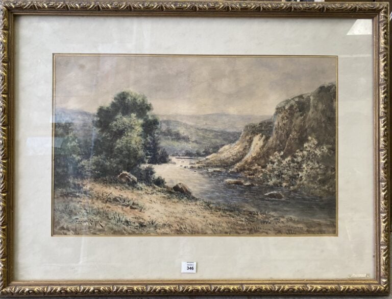 Fort lot de pièces encadrées, aquarelles, tableaux, gravures, en l'état sans ré…