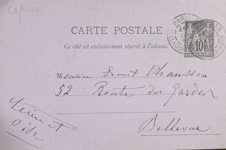 Franck, César 2 l.a.s. - 2 lettres.