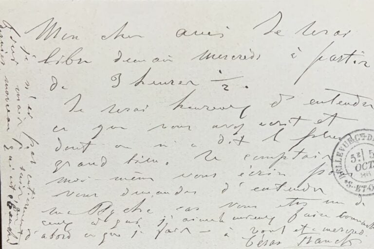 Franck, César 2 l.a.s. - 2 lettres.