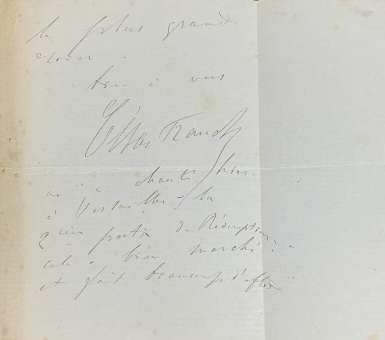 Franck, César 2 l.a.s. - 2 lettres.
