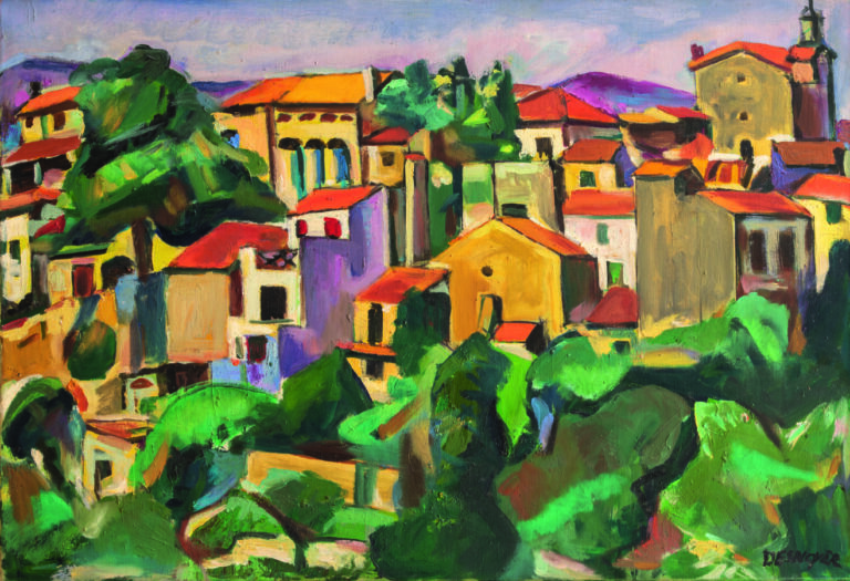 François DESNOYER (1894-1972) - Le Roussillon, St Jean Plat-de-corts, 1971Huile…