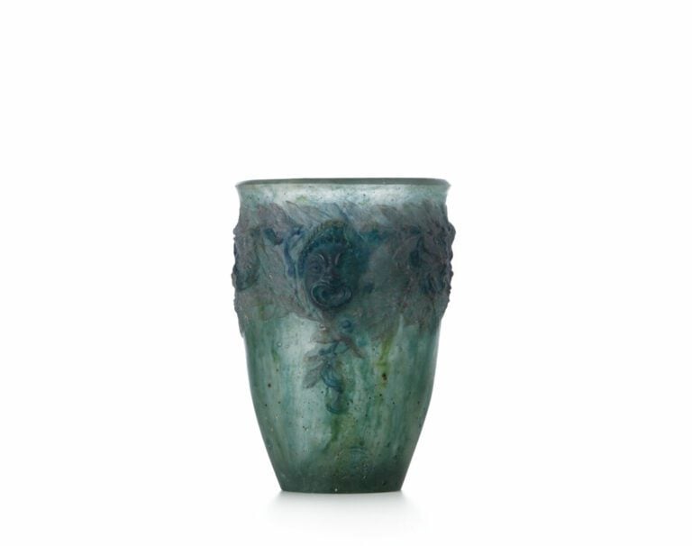 François-Emile DECORCHEMONT (1880-1971) - Vase modèle « 11 Trois masques laurie…