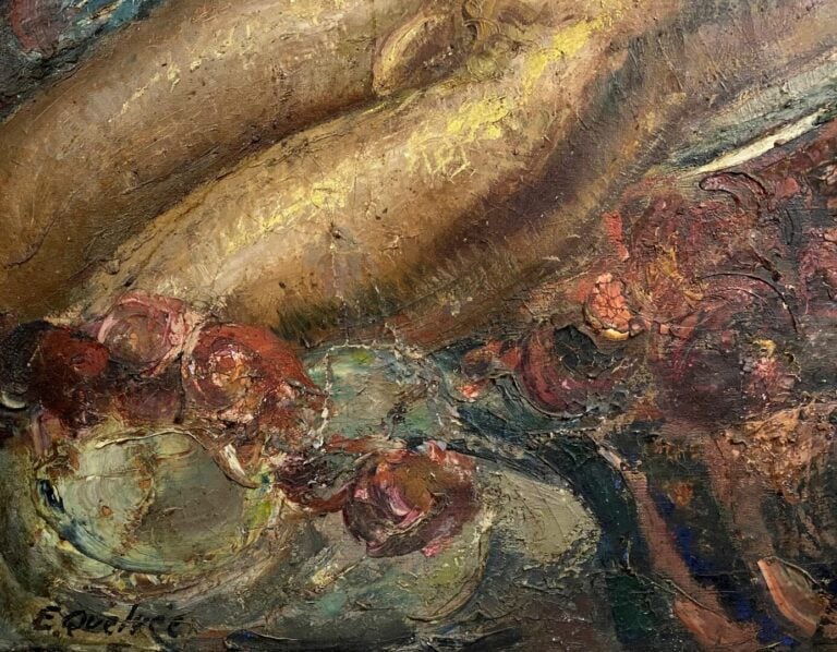 François QUELVÉE (1884-1967) - Psyché surprenant l'Amour endormi - Huile sur to…