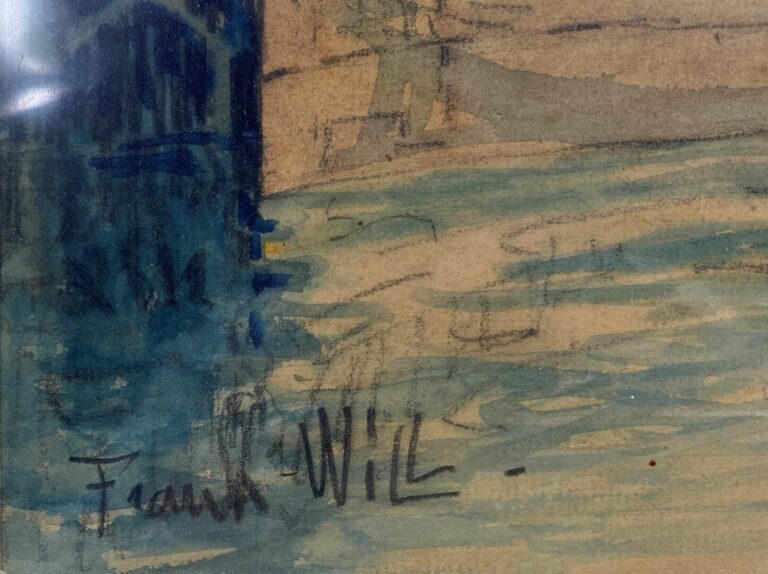 Frank WILL (1900-1951) - Port de Nantes - Aquarelle sur papier - Signée en bas…