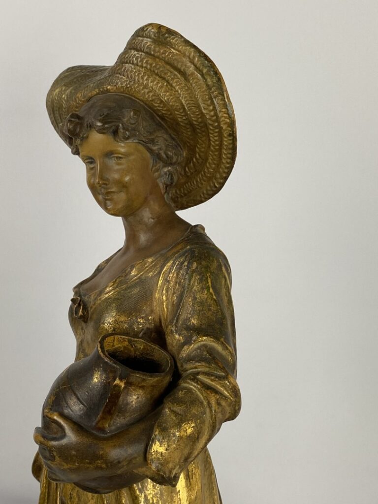 Friedrich GOLDSCHEIDER Edition - Femme à la jarre - Epreuve en terre cuite pati…