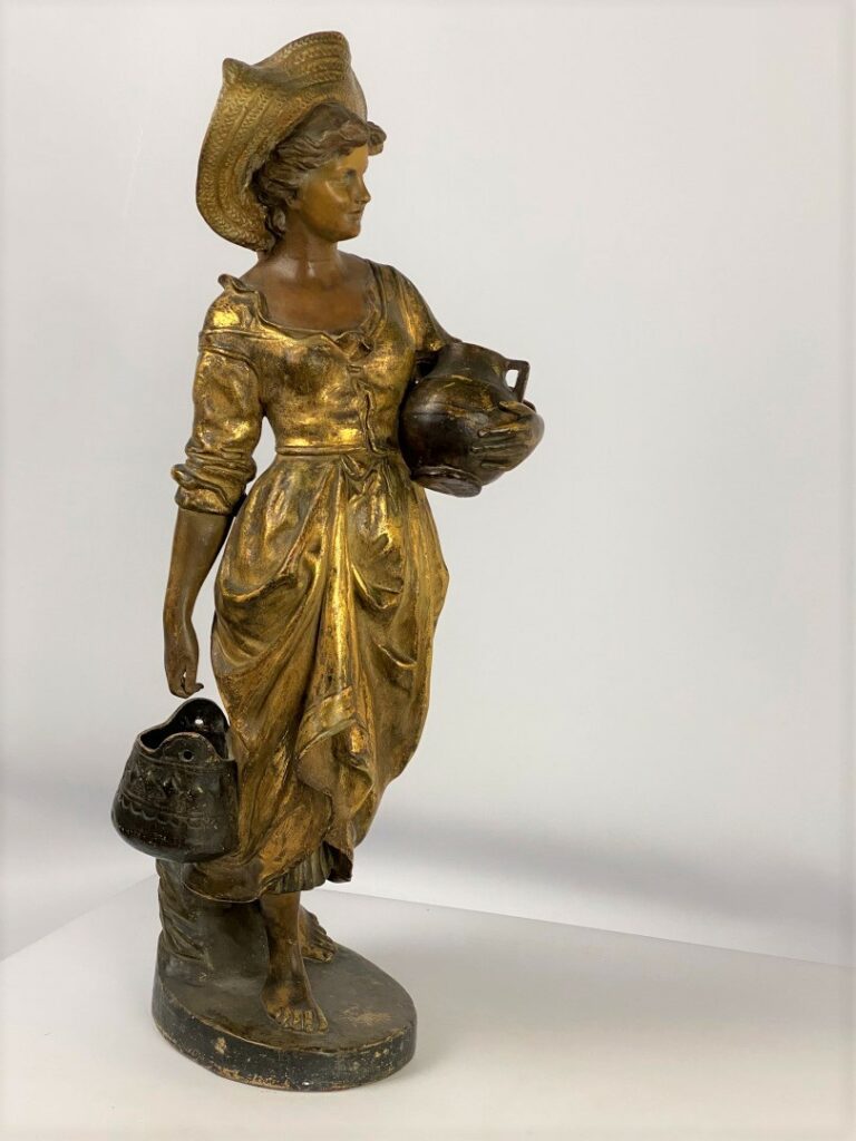 Friedrich GOLDSCHEIDER Edition - Femme à la jarre - Epreuve en terre cuite pati…