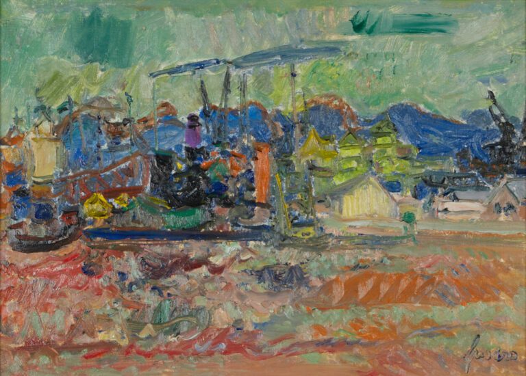 FUSARO Jean (né en 1925) - "Les quais de Saône à Lyon" - Huile sur toile signée…