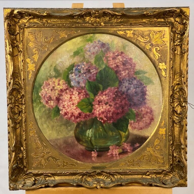 G. MORSCIO - Bouquets de fleurs - Huile sur toile - Signée en bas à gauche, dat…