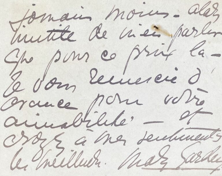 Garden, Marie 3 L.a.s. - 3 lettres.
