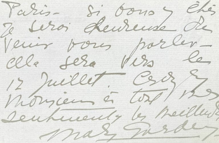 Garden, Marie 3 L.a.s. - 3 lettres.