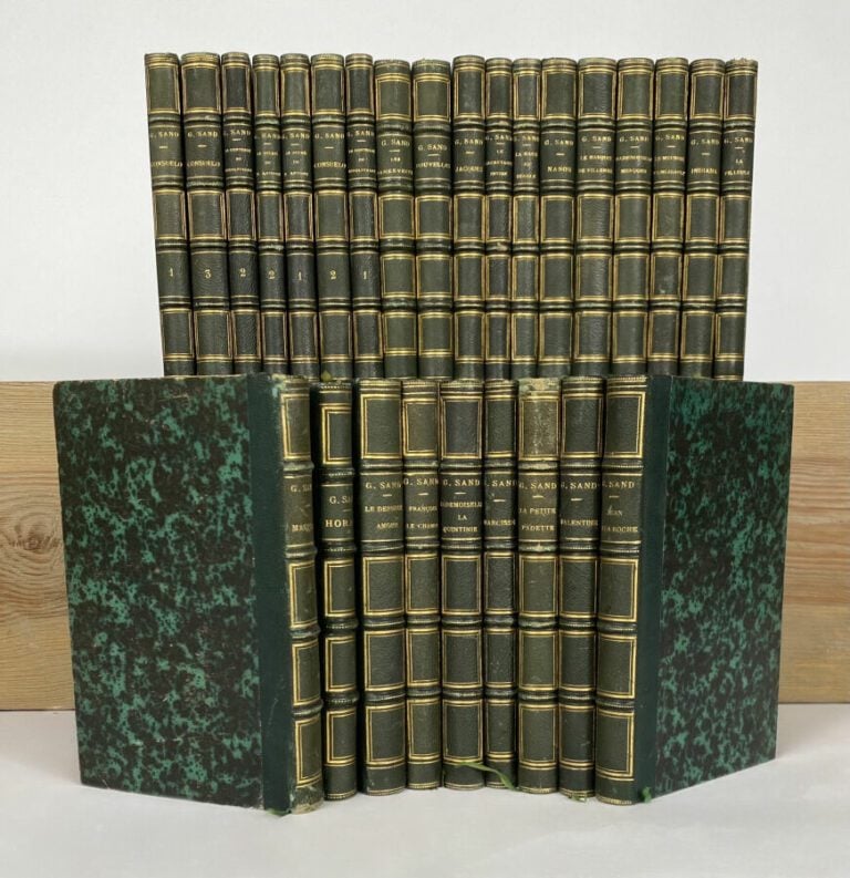 George Sand - OEuvres - M.Lévy - 27 vol in-12 demi-chagrin