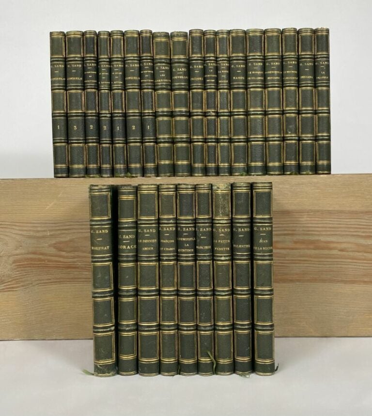 George Sand - OEuvres - M.Lévy - 27 vol in-12 demi-chagrin