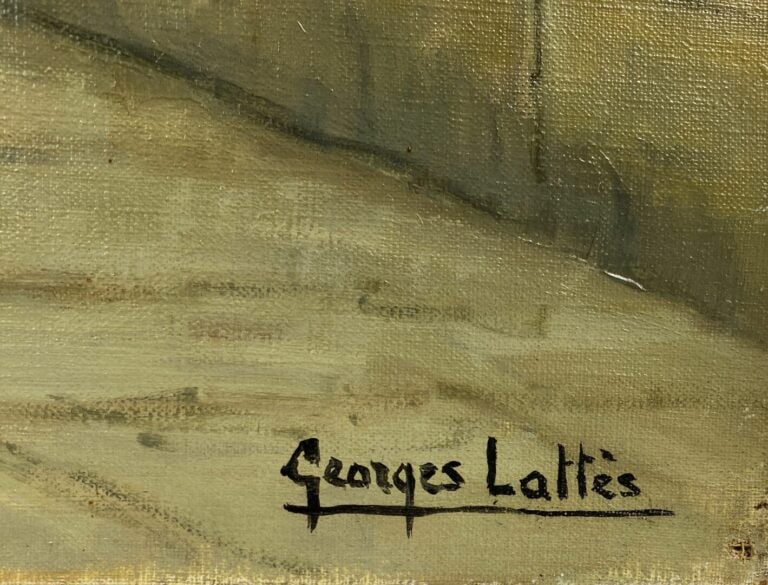 Georges LATTES (XXe siècle) - Vue sur Notre-Dame, Paris - Huile sur toile, sign…