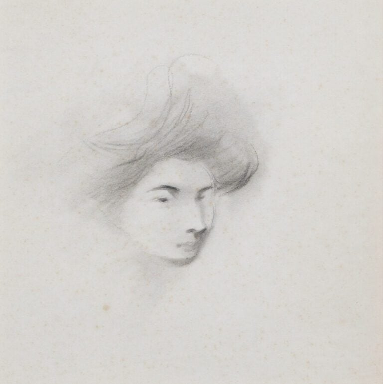 Germaine DRUON (attribué à) - Femme au chignon et portrait de femme - Deux fusa…