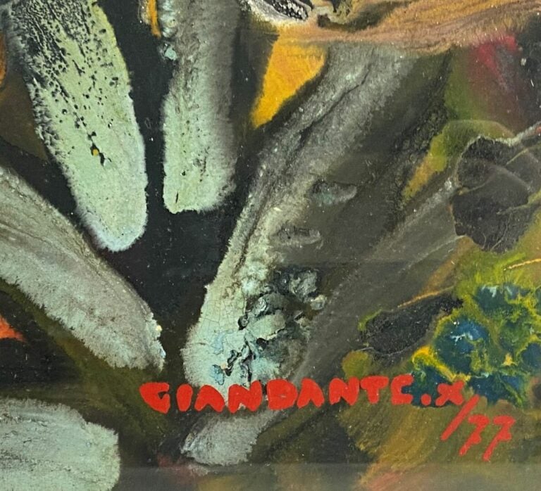 GIANDANTE X (1900-1984) - Fleurs - Deux techniques mixtes sur carton - Signés e…
