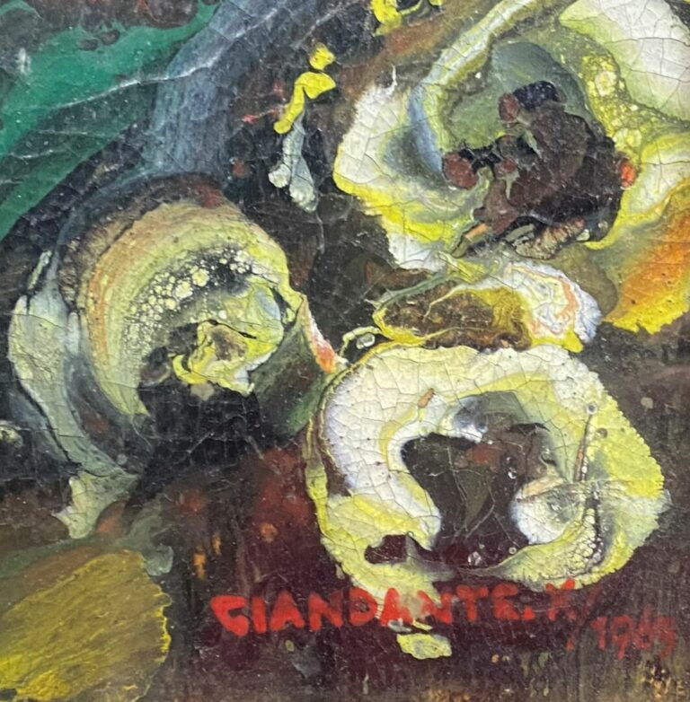 GIANDANTE X (1900-1984) - Fleurs - Deux techniques mixtes sur carton - Signés e…