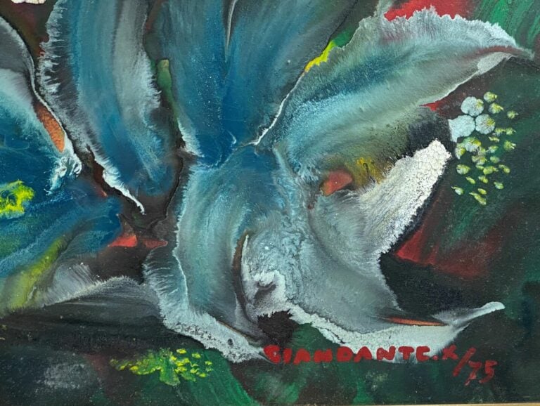 GIANDANTE X (1900-1984) - Fleurs - Deux techniques mixtes sur carton - Signés e…