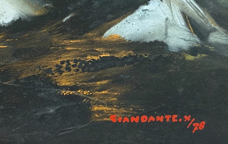 GIANDANTE X (1900-1984) - Paysage montagneux - Deux techniques mixtes sur carto…