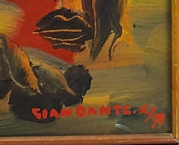 GIANDANTE X (1900-1984) - Portrait - Deux techniques mixtes sur carton - Signés…