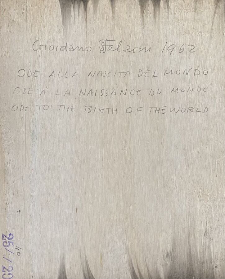 Giordano FALZONI (1925-1998) - Ode à la naissance du monde 1962 - Technique mix…