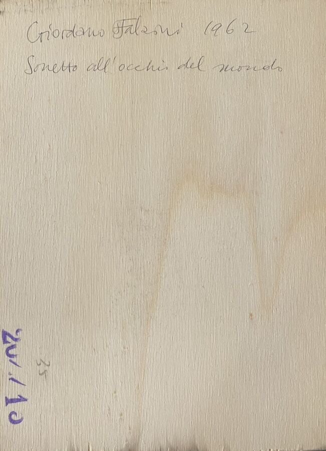 Giordano FALZONI (1925-1998) - Sonetto all'occhi del mondo, 1962 - Technique mi…