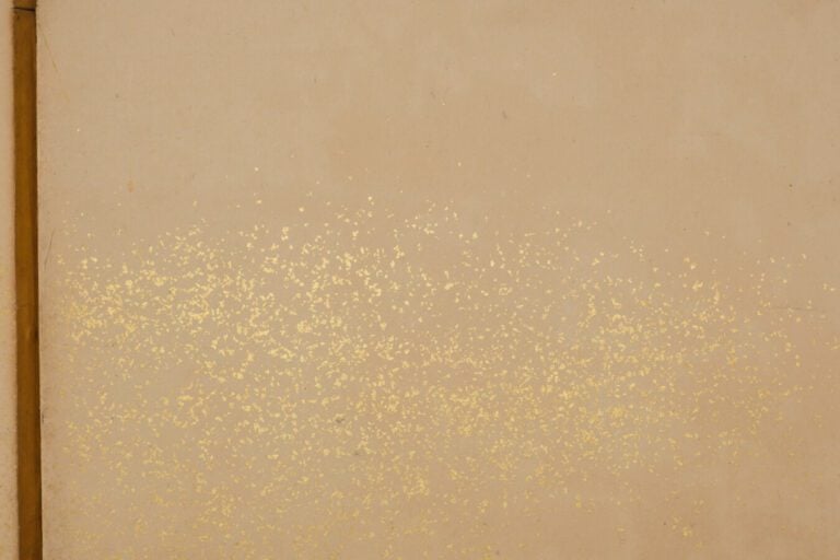 Grand paravent byobu à 6 panneaux avec une peinture de fleurs de chrysanthème s…