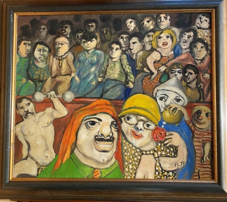 GRAND'A - Le cirque - Huile sur toile, monogrammée en bas à droite et datée 97…