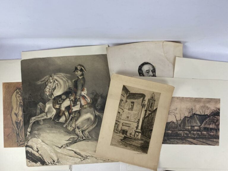 Gravure encadrée sous verre "Le général Bonaparte commandant en chef l'armée d'…