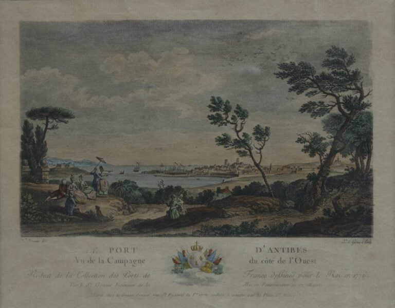 Gravure rehaussée "La città di Nizza Capitale della Contea di Nizza" - Dim (à v…