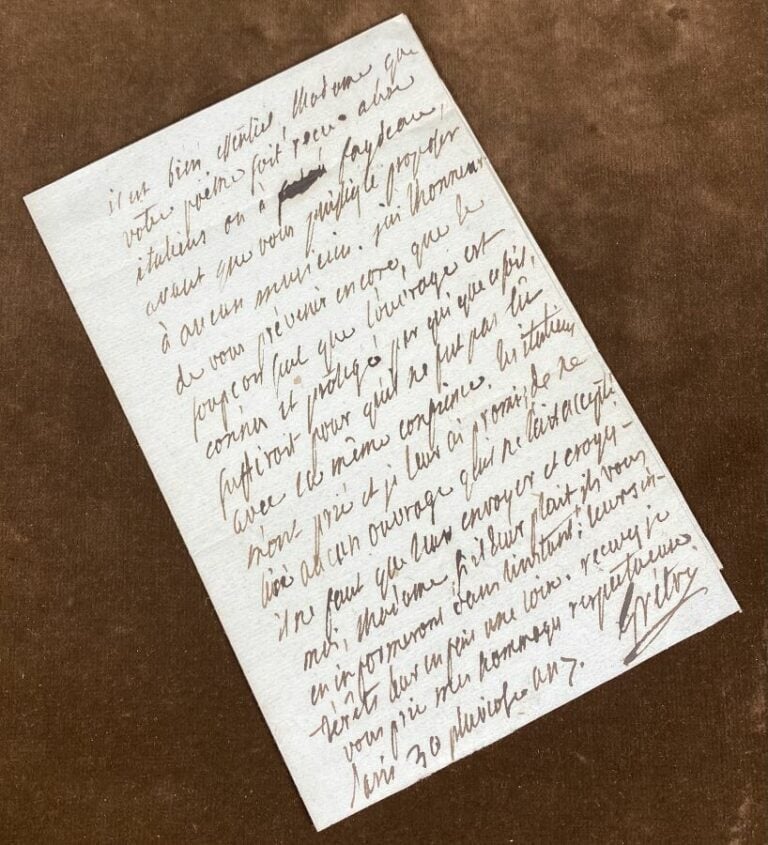 Grétry, André L.a.s. - Lettre.