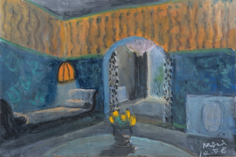 Guillaume MONIN (1908-1978) Intérieur, 1976, - Aquarelle sur papier signée et d…