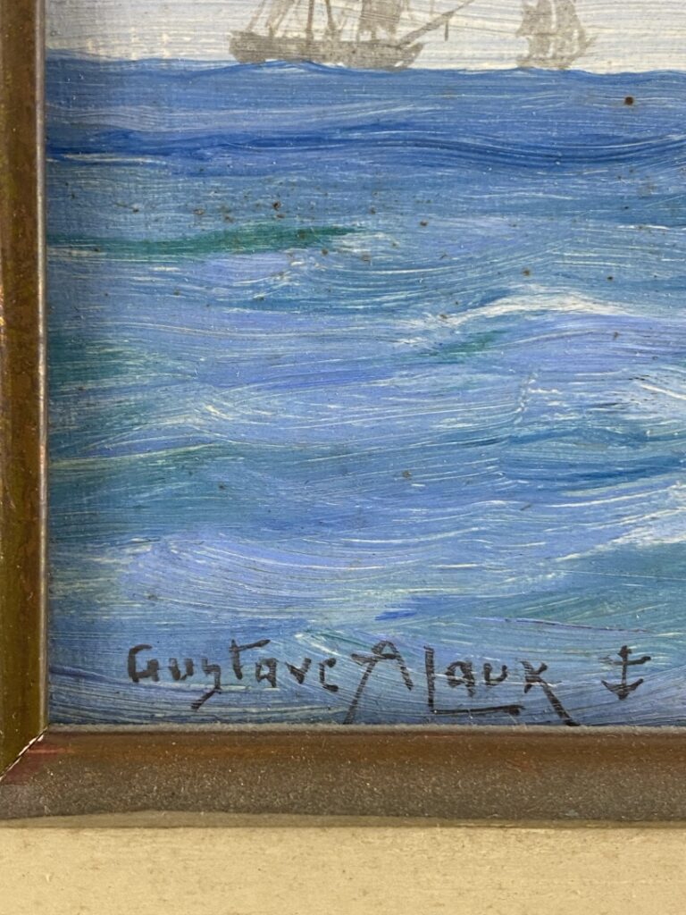 Gustave ALAUX (1887-1965) - Marine - Huile sur panneau - Signé en bas à gauche…