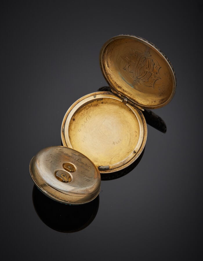 . Gustave SANDOZ - MONTRE de POCHE SAVONNETTE formant boîte (sans bélière) en a…