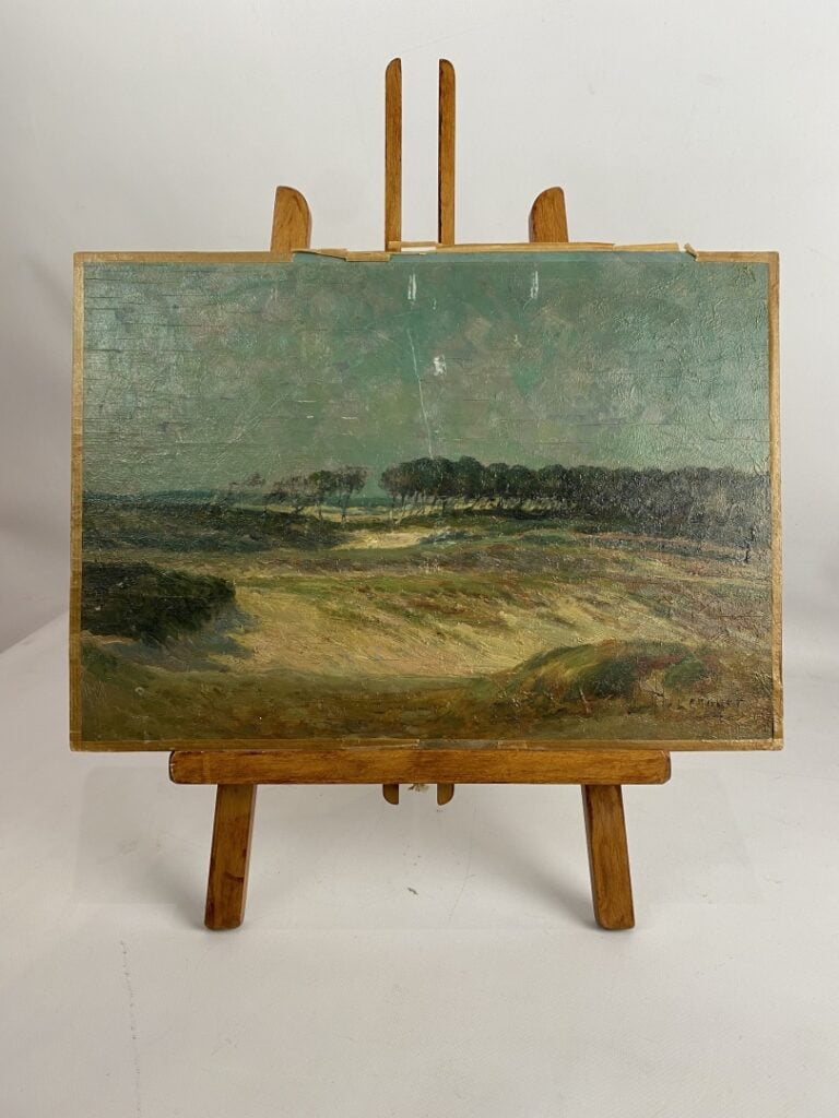 H. LECOYER (XXème siècle) - Suite de huit huiles dont trois sur toile et cinq s…
