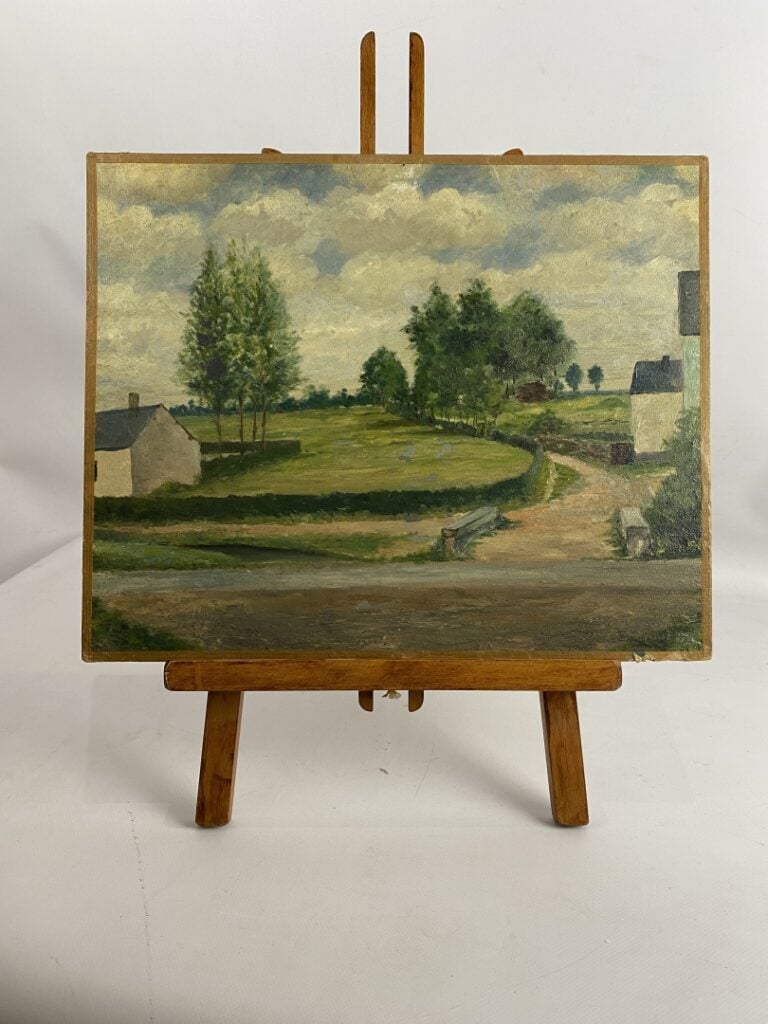 H. LECOYER (XXème siècle) - Suite de huit huiles dont trois sur toile et cinq s…