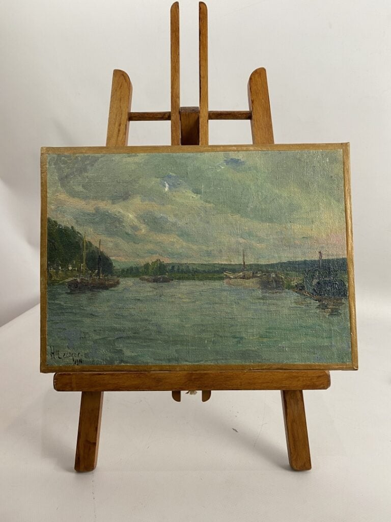 H. LECOYER (XXème siècle) - Suite de huit huiles dont trois sur toile et cinq s…