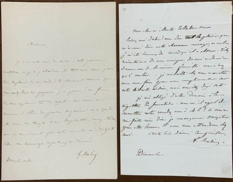 Halévy, Fromenthal 2 L.a.s. - 2 lettres