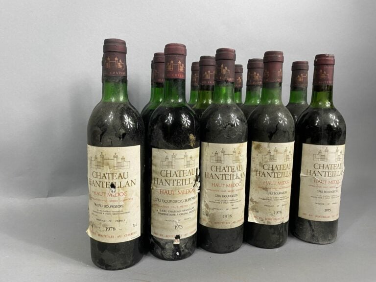 Haut Médoc, Château Hanteillan, Cru bourgeois - Lot de 15 bouteilles, 1973, 197…