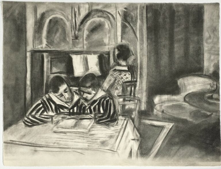 Henri MATISSE (1869-1954), d'après - Intérieur 1933, - Collotype en noir sur vé…