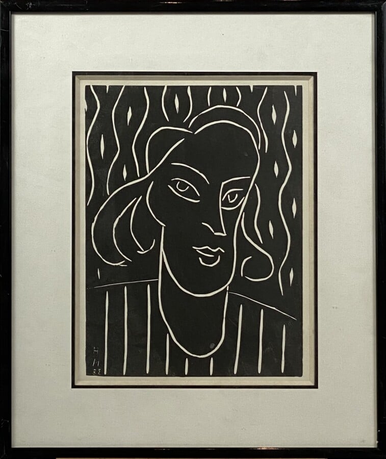 Henri MATISSE (1869-1954), - Teeny, 1938 (Duthuit N°723) - Linogravure original…