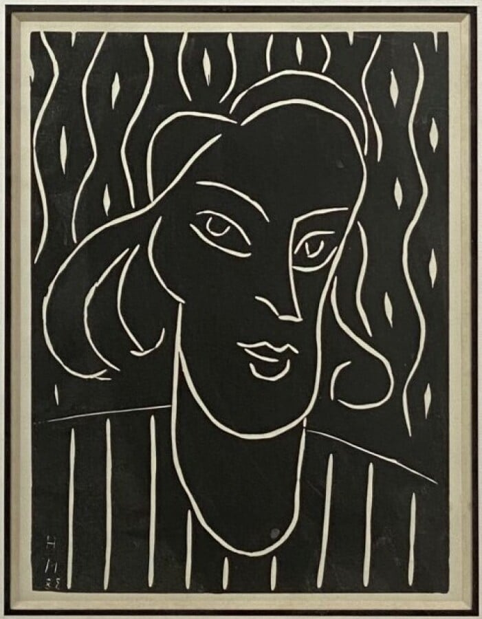 Henri MATISSE (1869-1954), - Teeny, 1938 (Duthuit N°723) - Linogravure original…