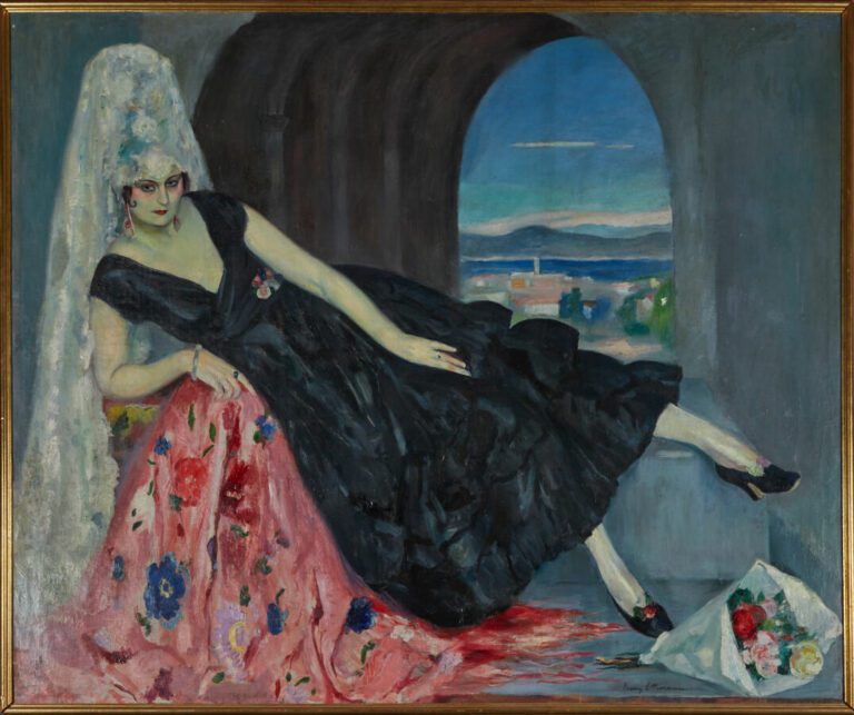 Henri OTTMANN (1877-1927) - Eve Francis dans El Dorado. - Huile sur toile, sign…