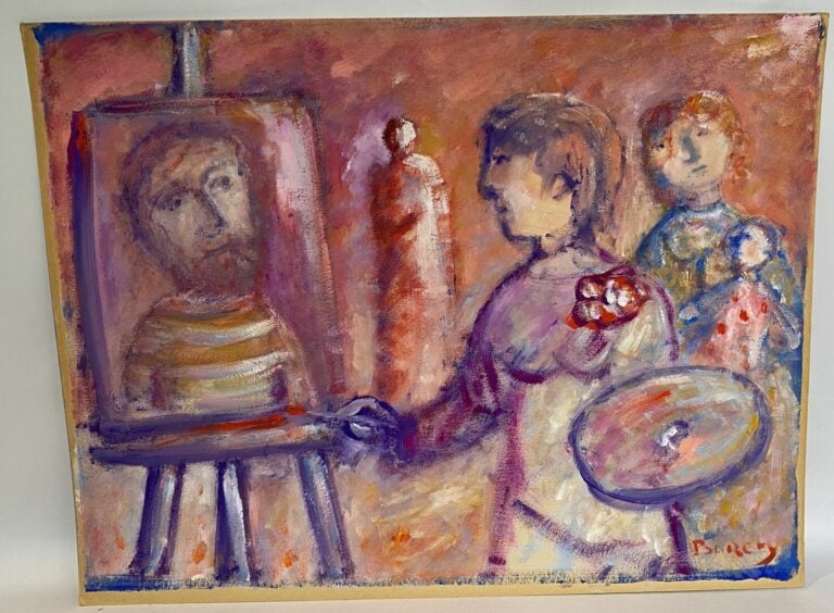 Henriette Alice BARÉTY (1934-2017) - Ecole de Nice - Ensemble de quatre huiles…