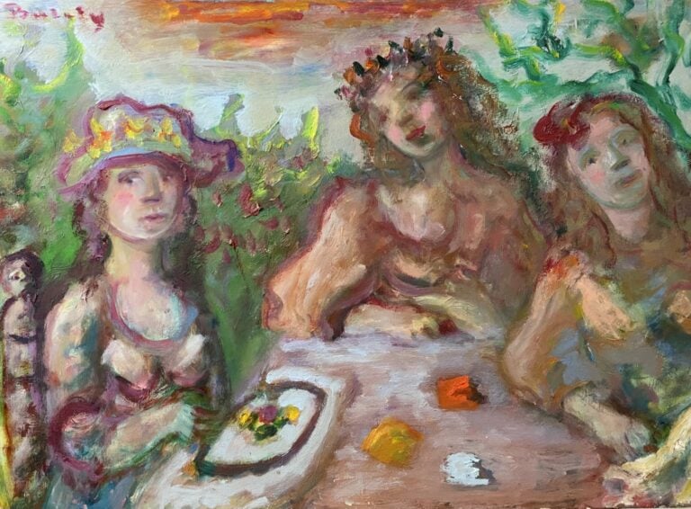 Henriette Alice BARÉTY (1934-2017) - Ecole de Nice - Trois personnages attablés…